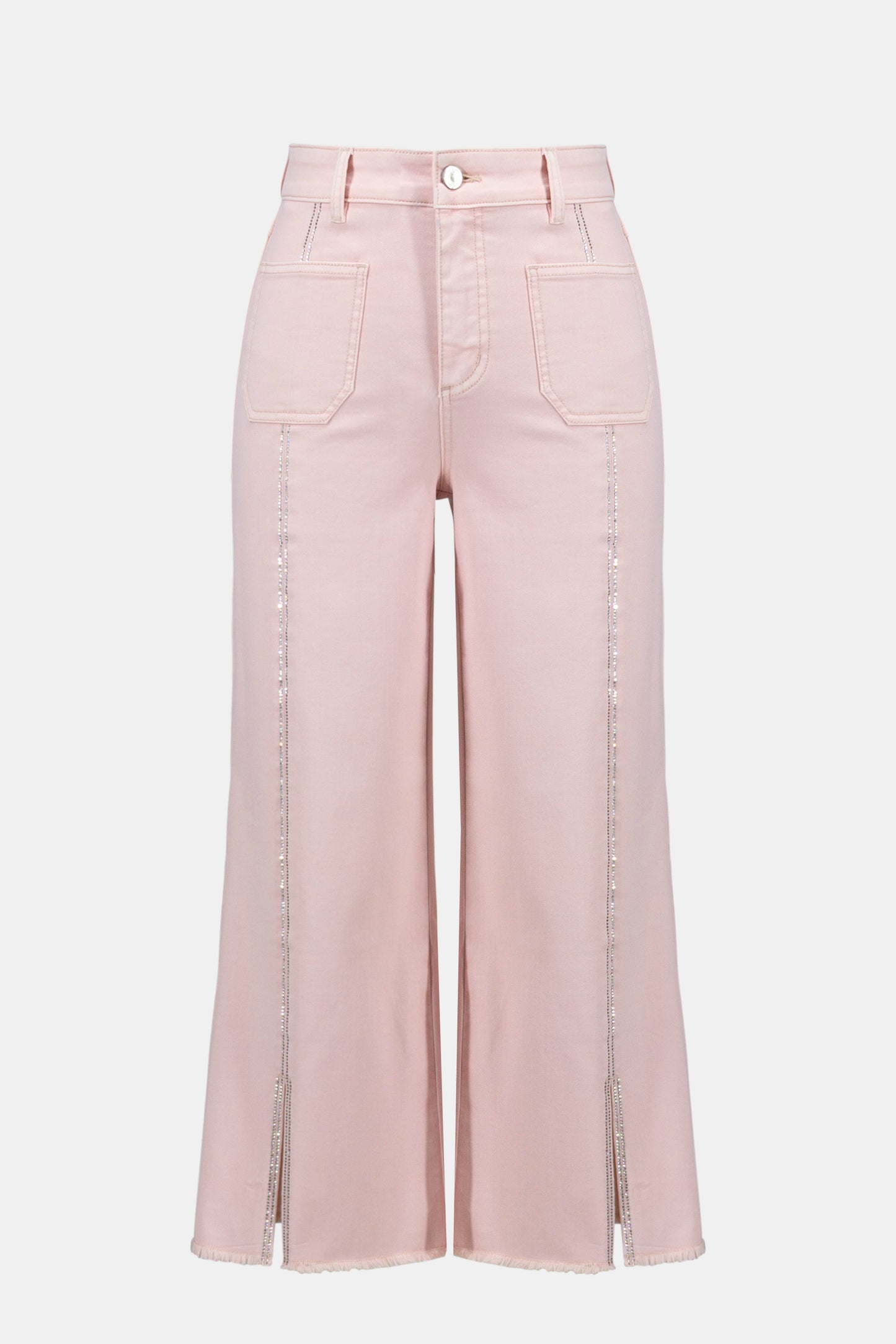 CULOTTE JEANS WITH EMBELLISHED FRONT SEAM JOSEPH RIBKOFF