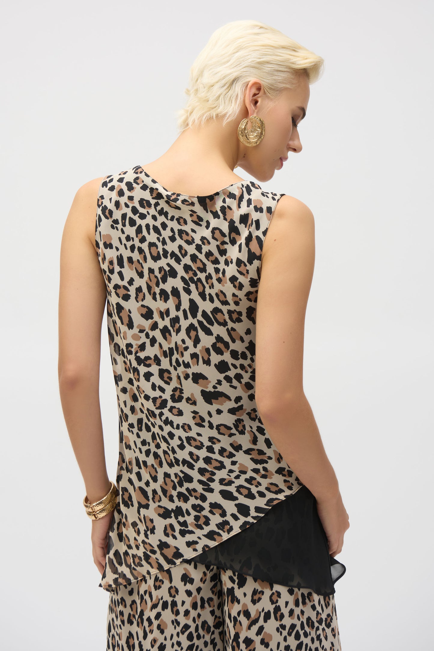 Chiffon Animal Print Reversible A-Line Tunic