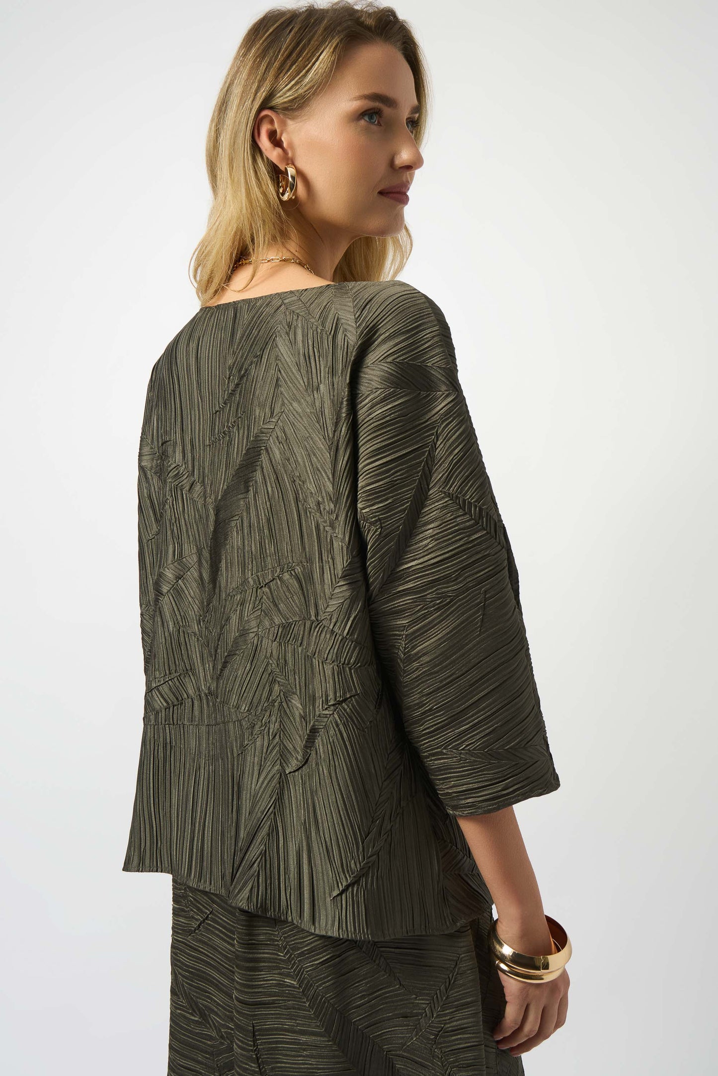 PLEATED SATIN BOXY TOP Joseph Ribkoff