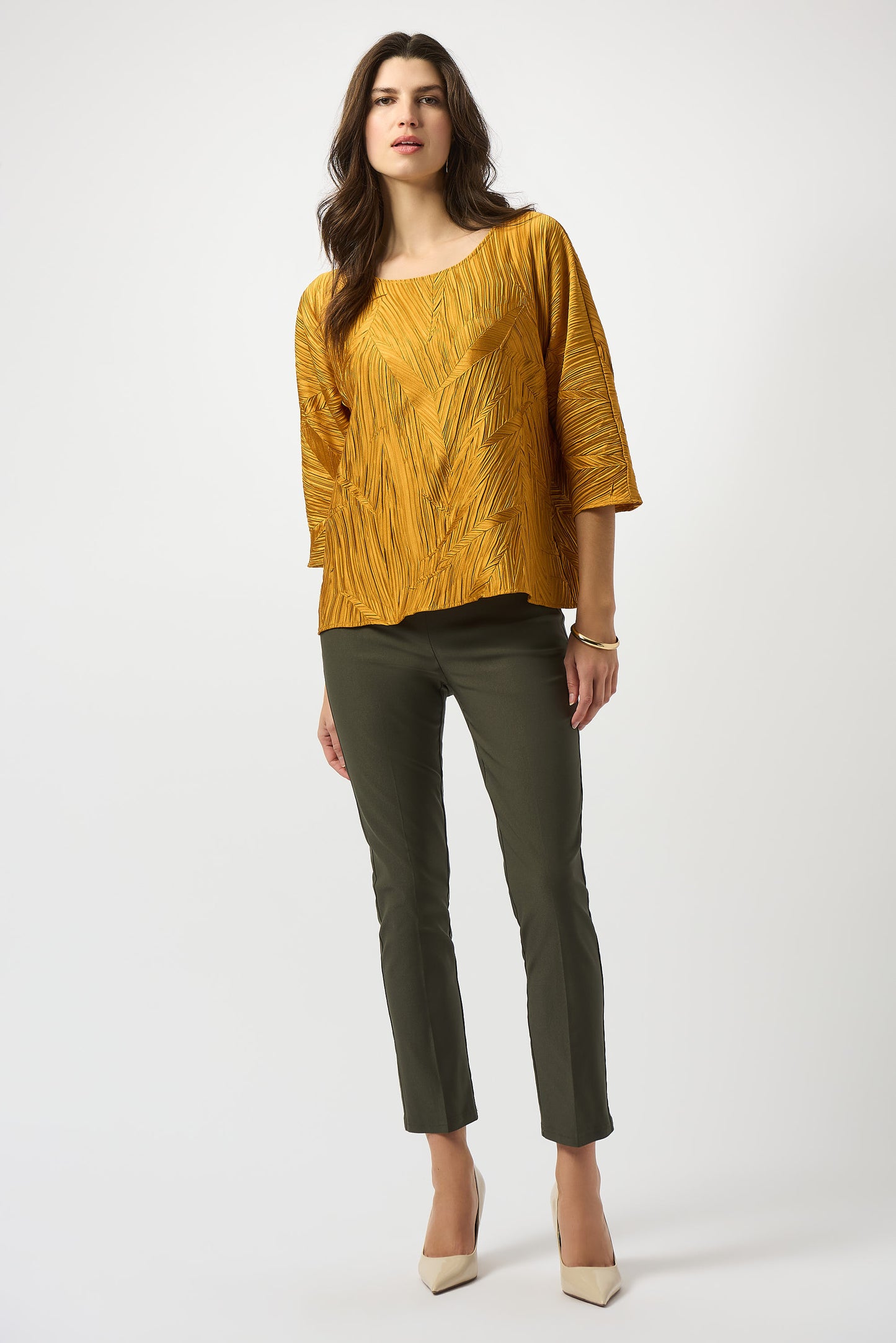 PLEATED SATIN BOXY TOP Joseph Ribkoff