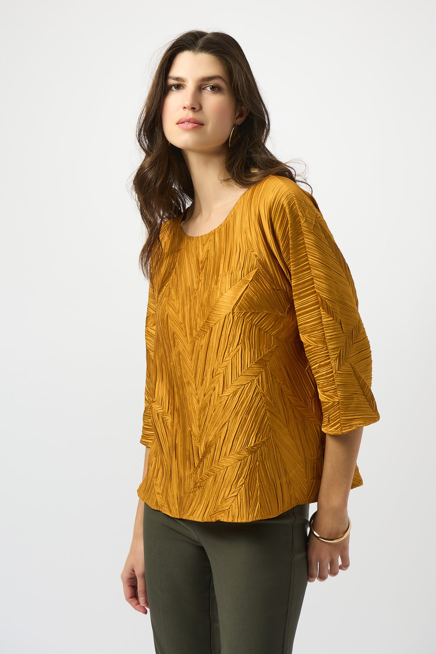 PLEATED SATIN BOXY TOP Joseph Ribkoff
