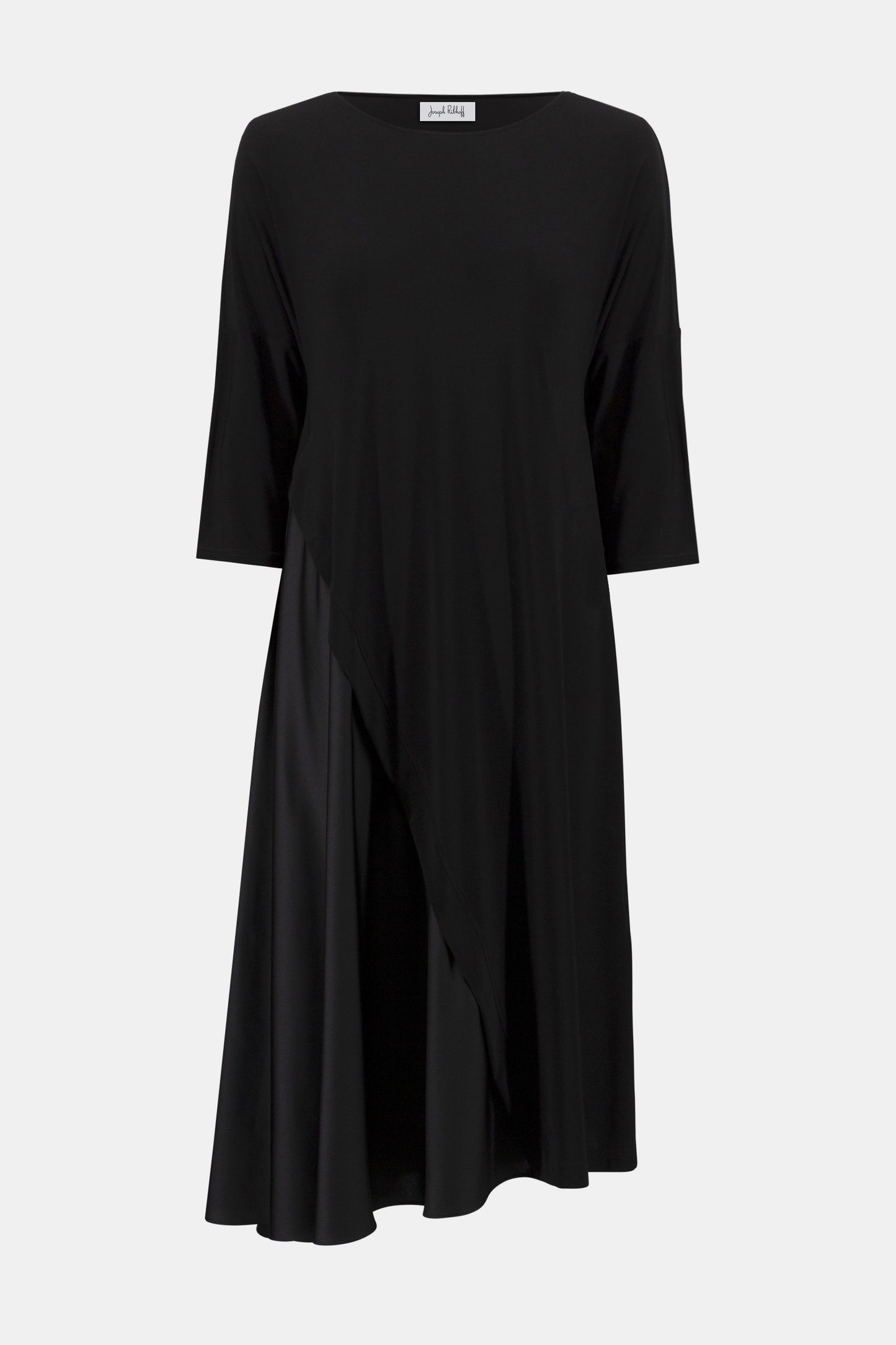 SILKY KNIT & RECYCLED SATIN TRAPESE DRESS JOSEPH RIBKOFF