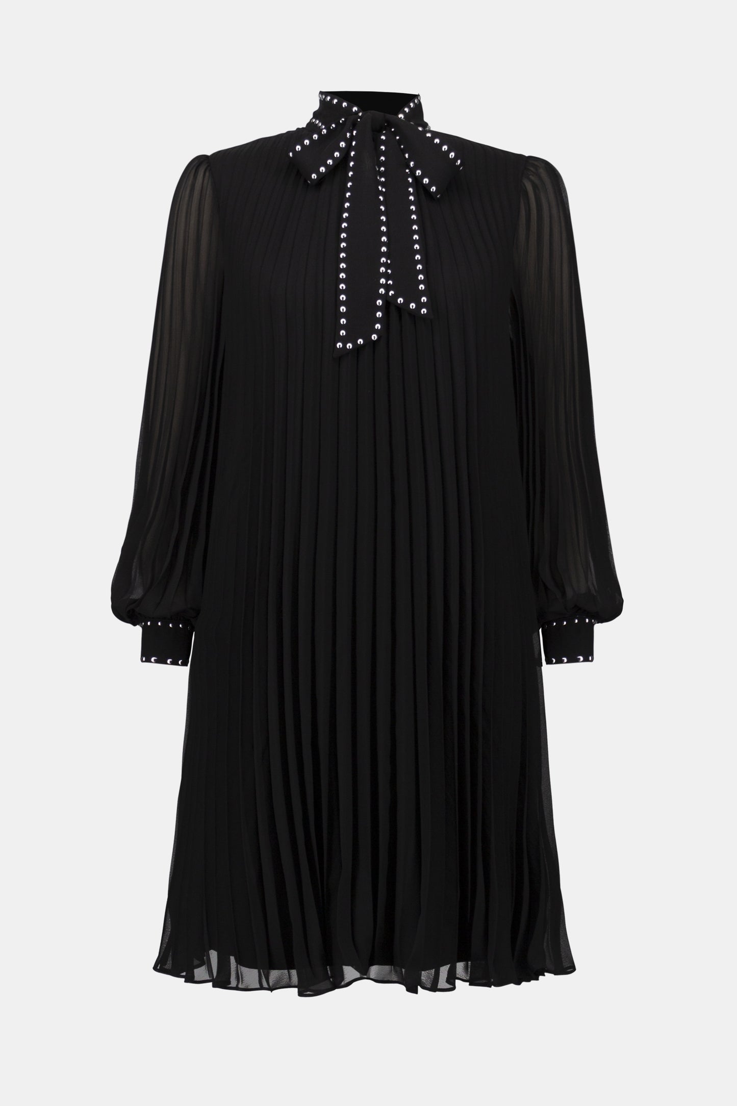 PLEATED CHIFFON A LINE DRESS JOSEPH RIBKOFF