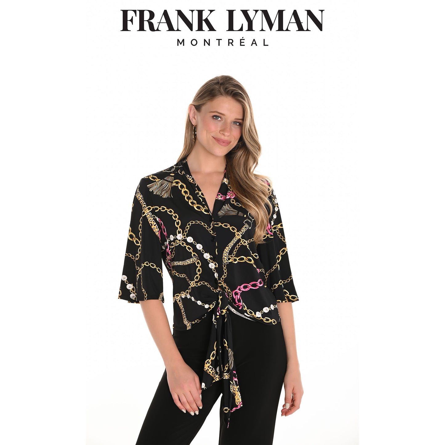 251372 CHAIN PRINT TOP FRANK LYMAN