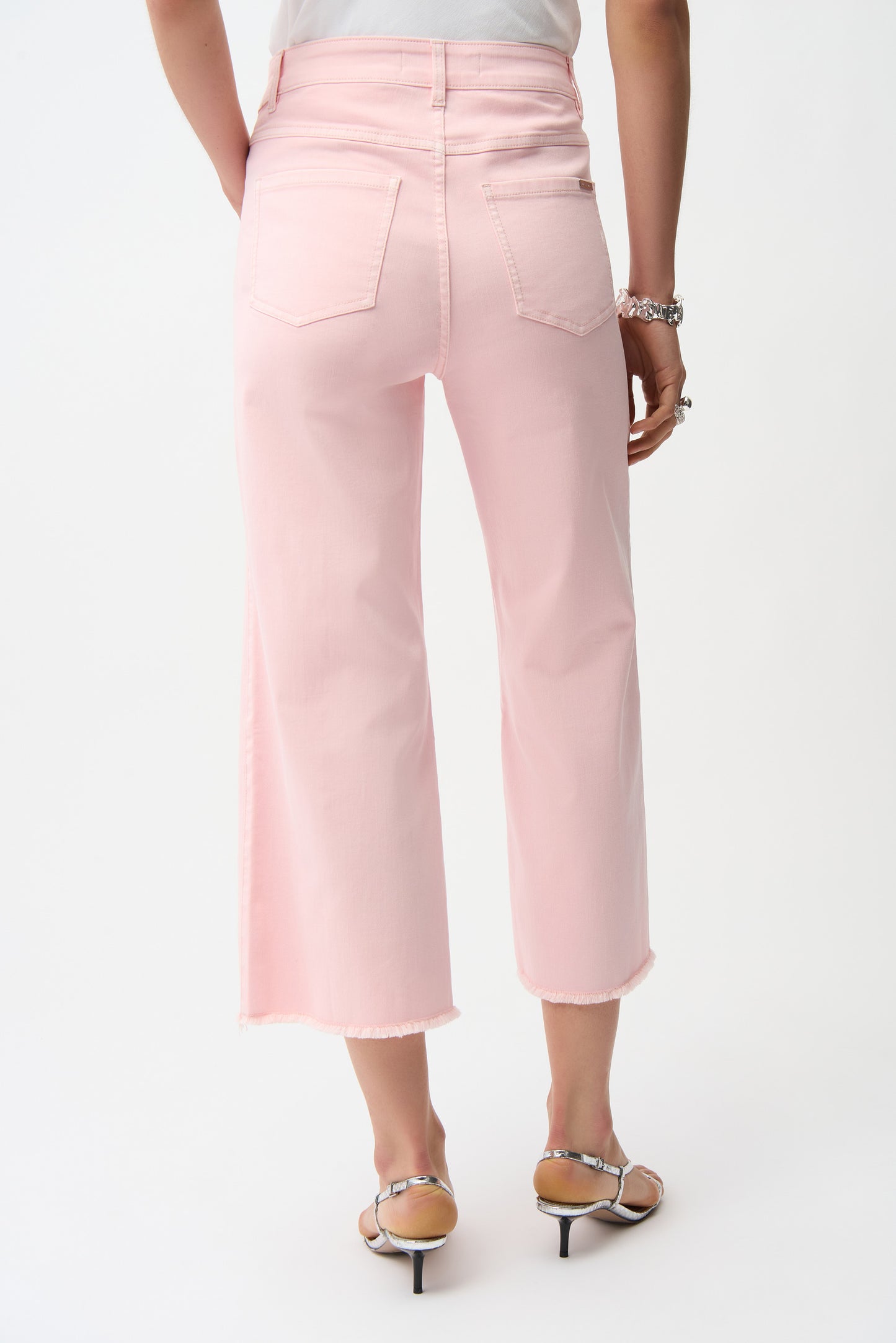 CULOTTE JEANS WITH EMBELLISHED FRONT SEAM JOSEPH RIBKOFF