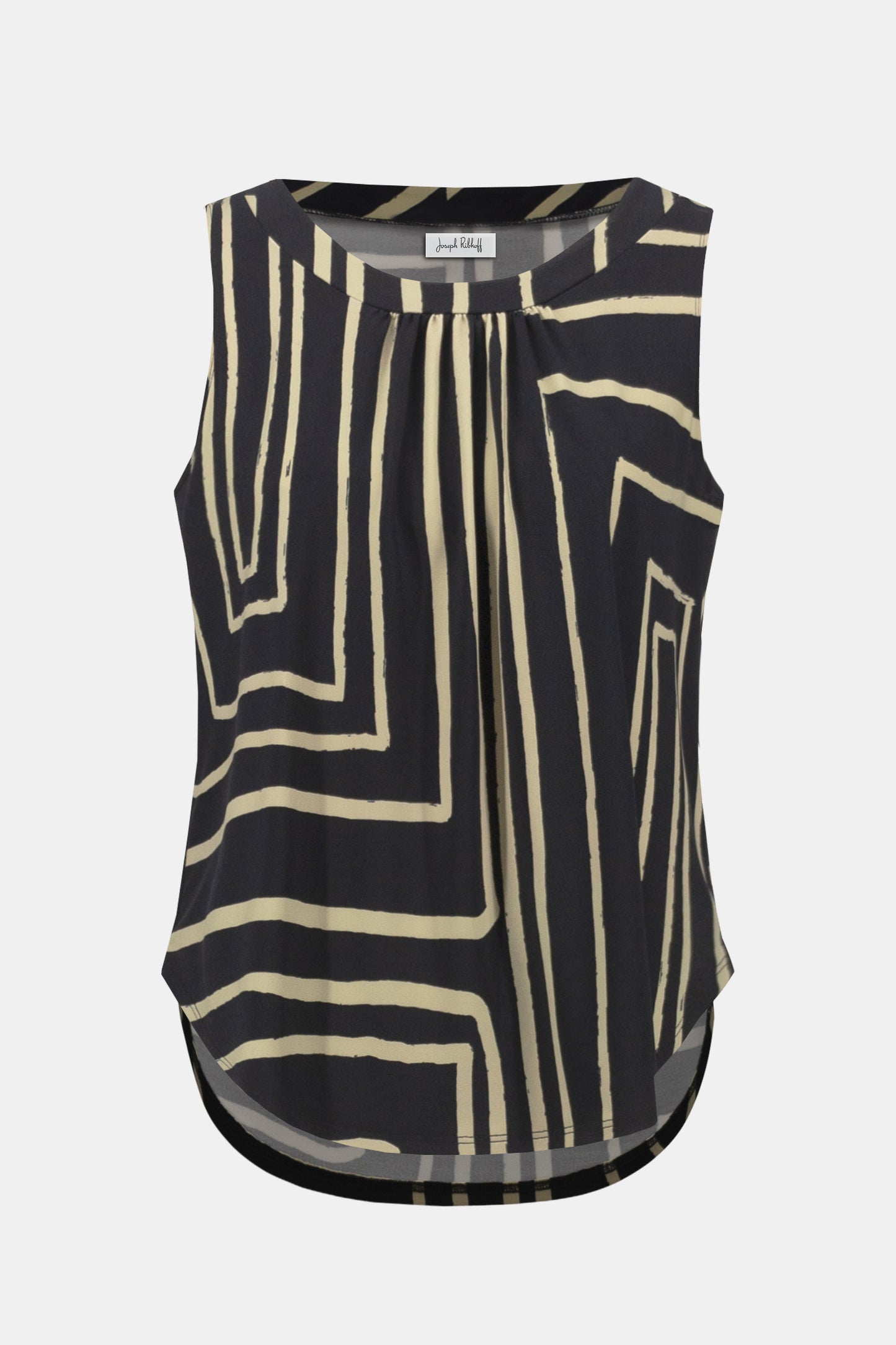 SILKY KNIT GEO PRINT S/L TOP JOSEPH RIBKOFF
