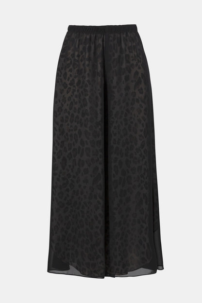 Chiffon Animal Print Reversible Culotte Pants