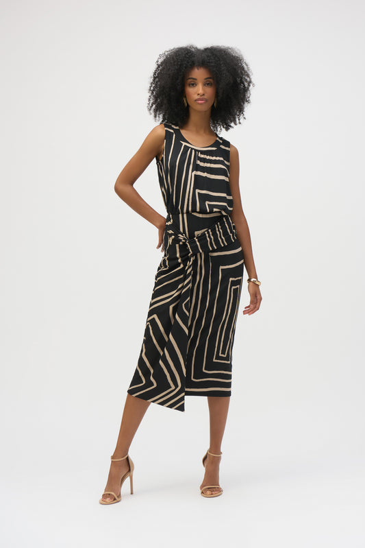SLINKY KNIT GEO PRINT PENCIL SKIRT JOSEPH RIBKOFF