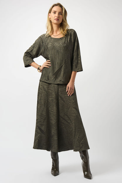PLEATED SATIN BOXY TOP Joseph Ribkoff