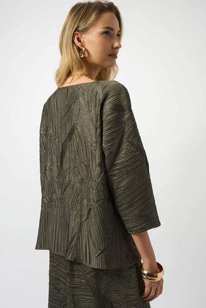 PLEATED SATIN BOXY TOP Joseph Ribkoff