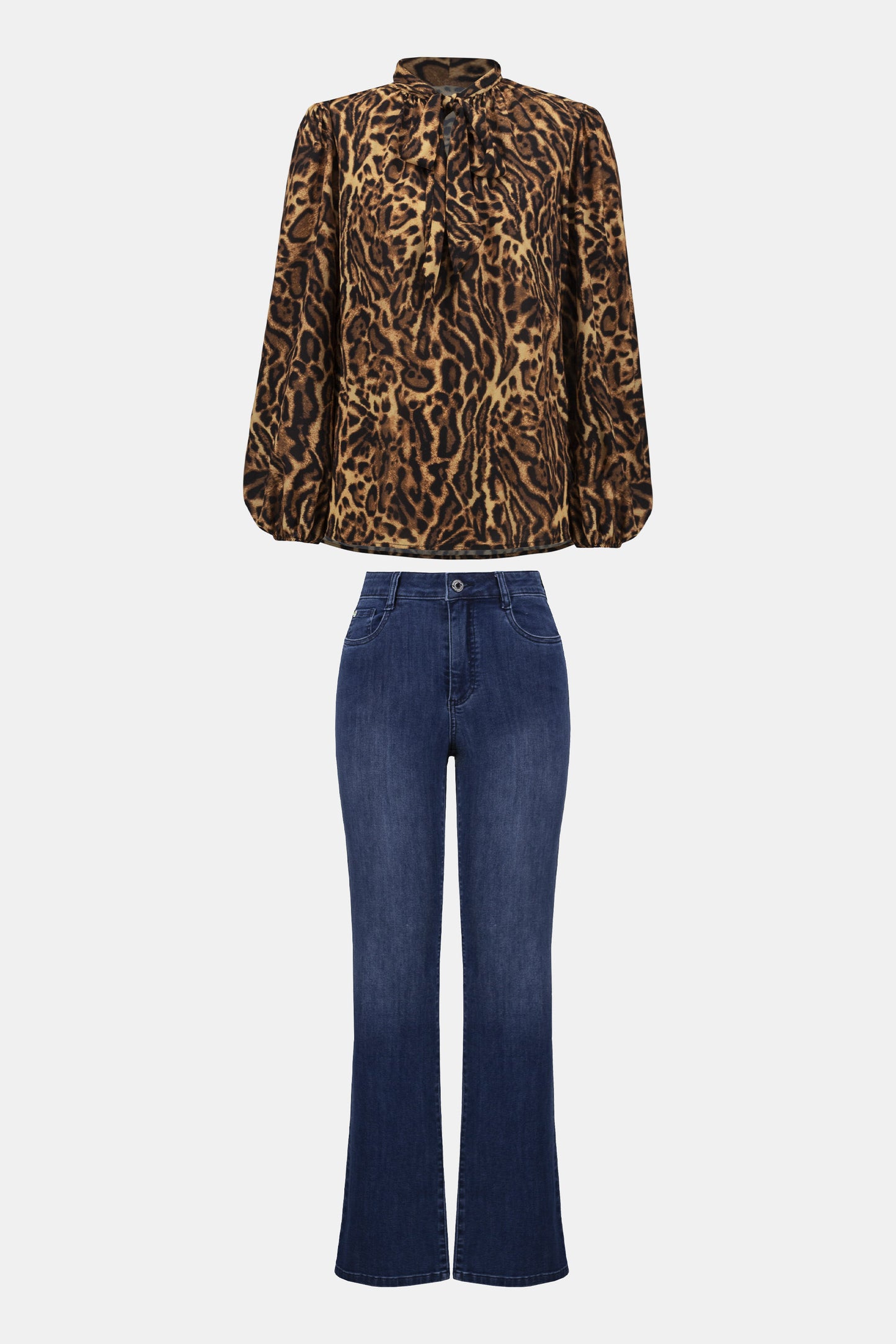 RECYCLED GEORGETTE ANIMAL PRINT TOP Joseph Ribkoff