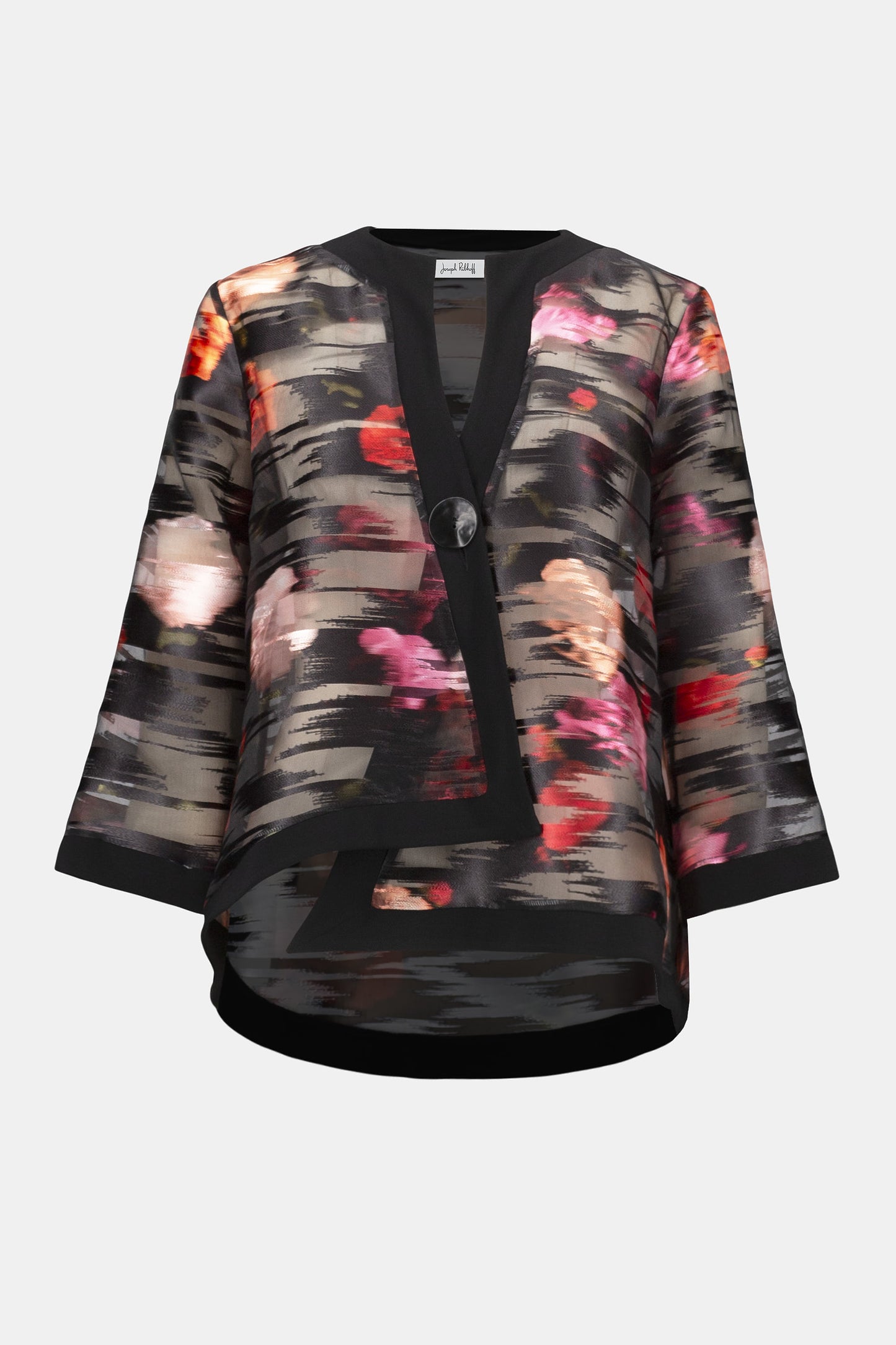 ORGANZA &SILKY KNIT FLORALSWING JACKET