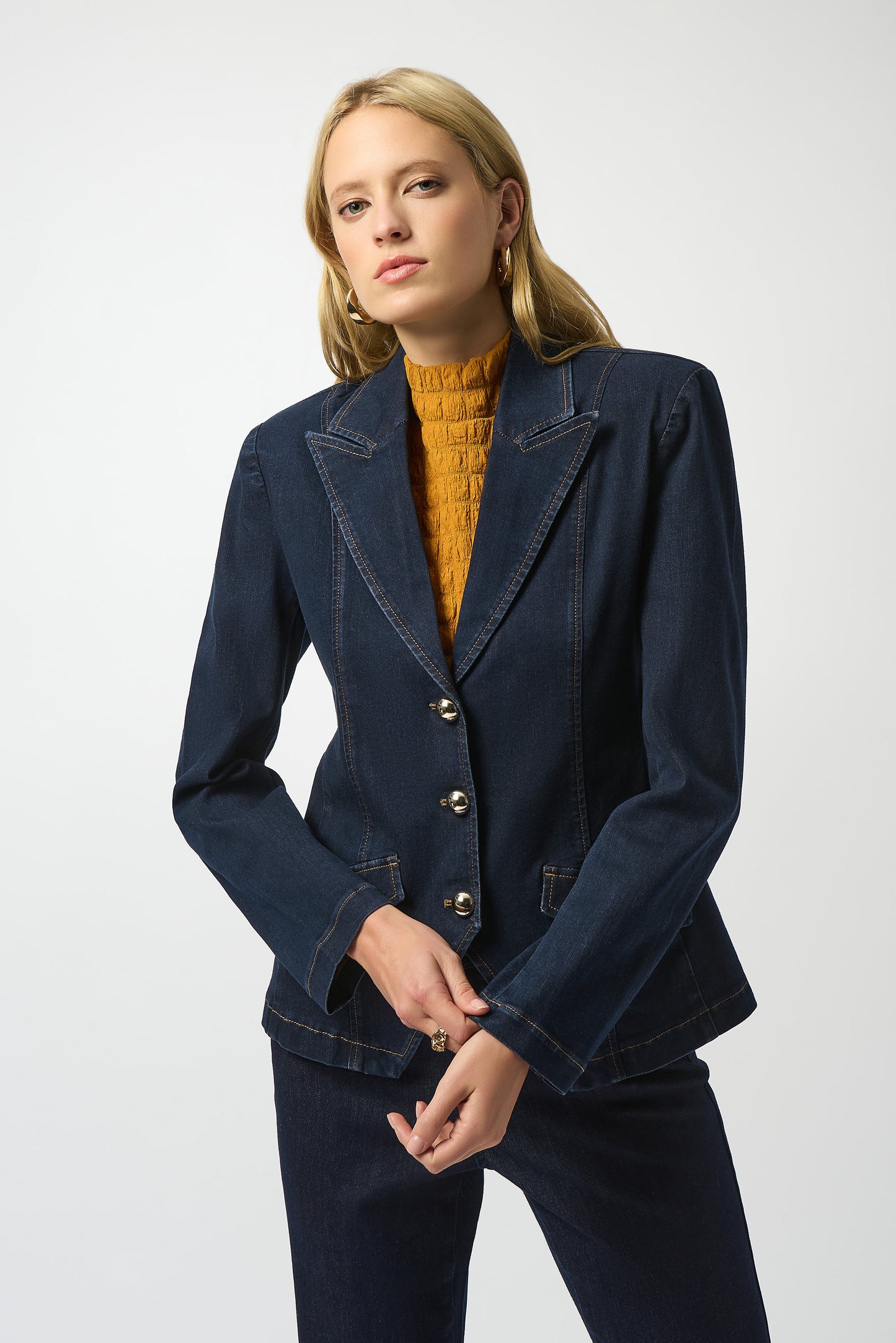 STRETCH DENIM BLAZER JOSEPH RIBKOFF