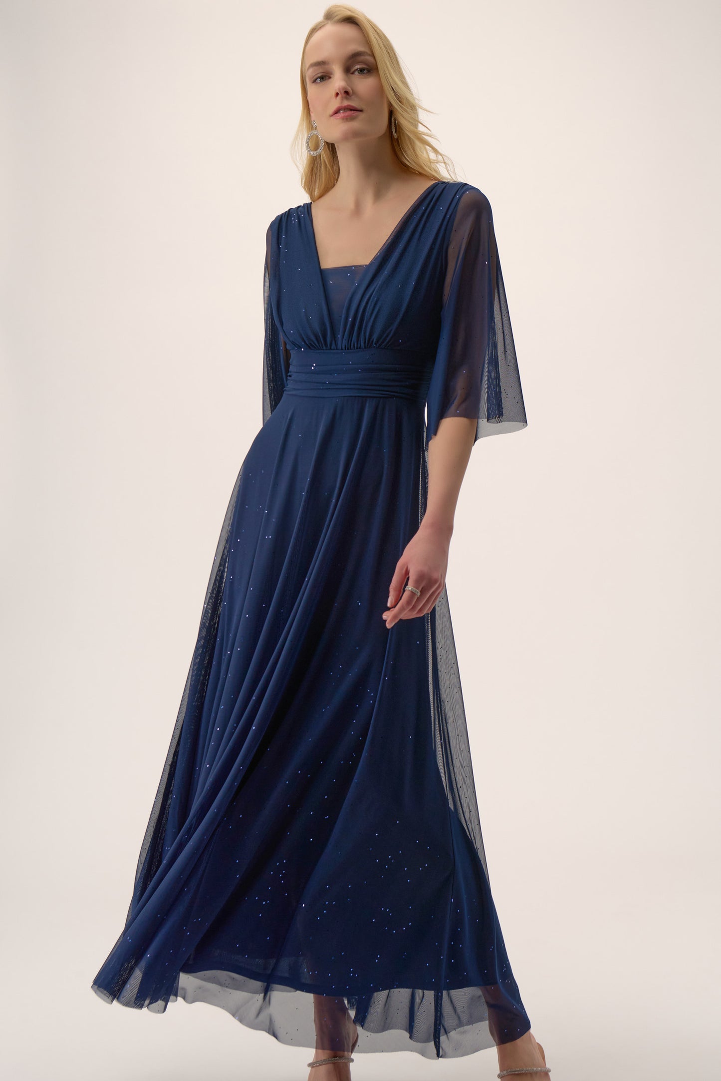 SPRINKLE MESH A LINE GOWN JOSEPH RIBKOFF