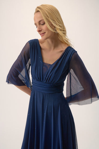 SPRINKLE MESH A LINE GOWN JOSEPH RIBKOFF