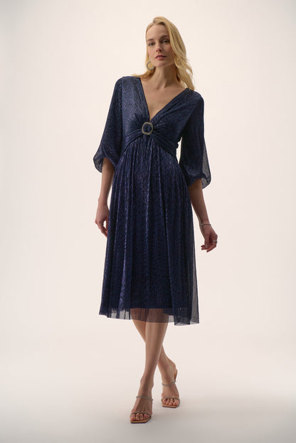 SPARKLE MESH FIT & FLARE DRESS JOSEPH RIBKOFF