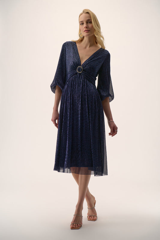 SPARKLE MESH FIT & FLARE DRESS JOSEPH RIBKOFF