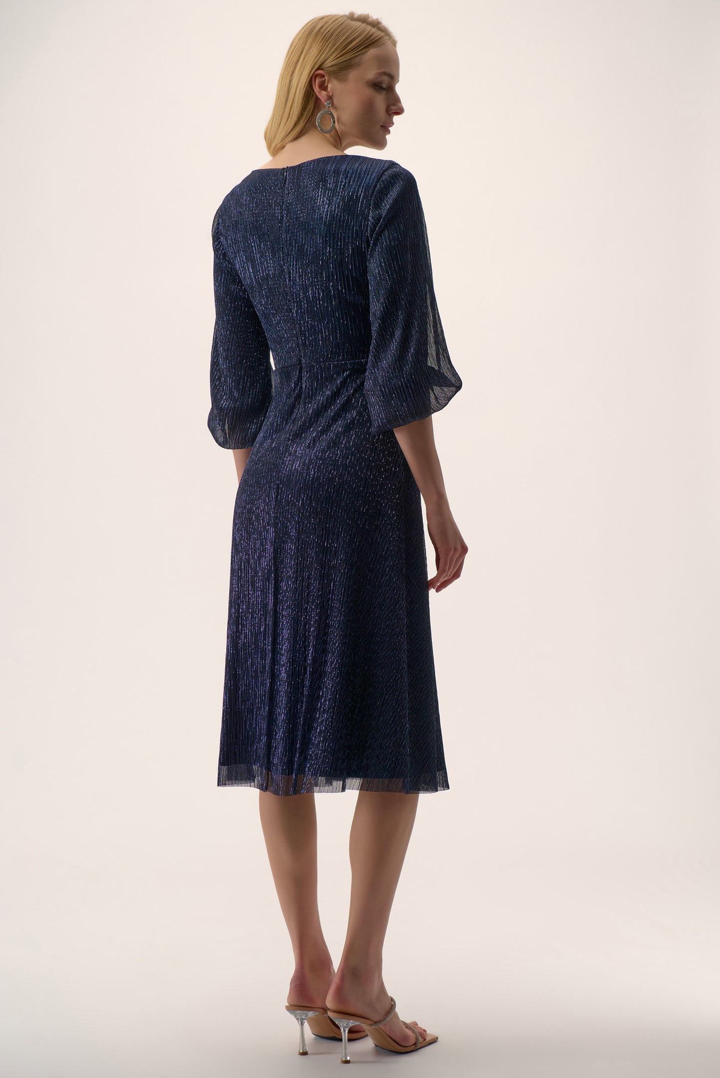 SPARKLE MESH FIT & FLARE DRESS JOSEPH RIBKOFF