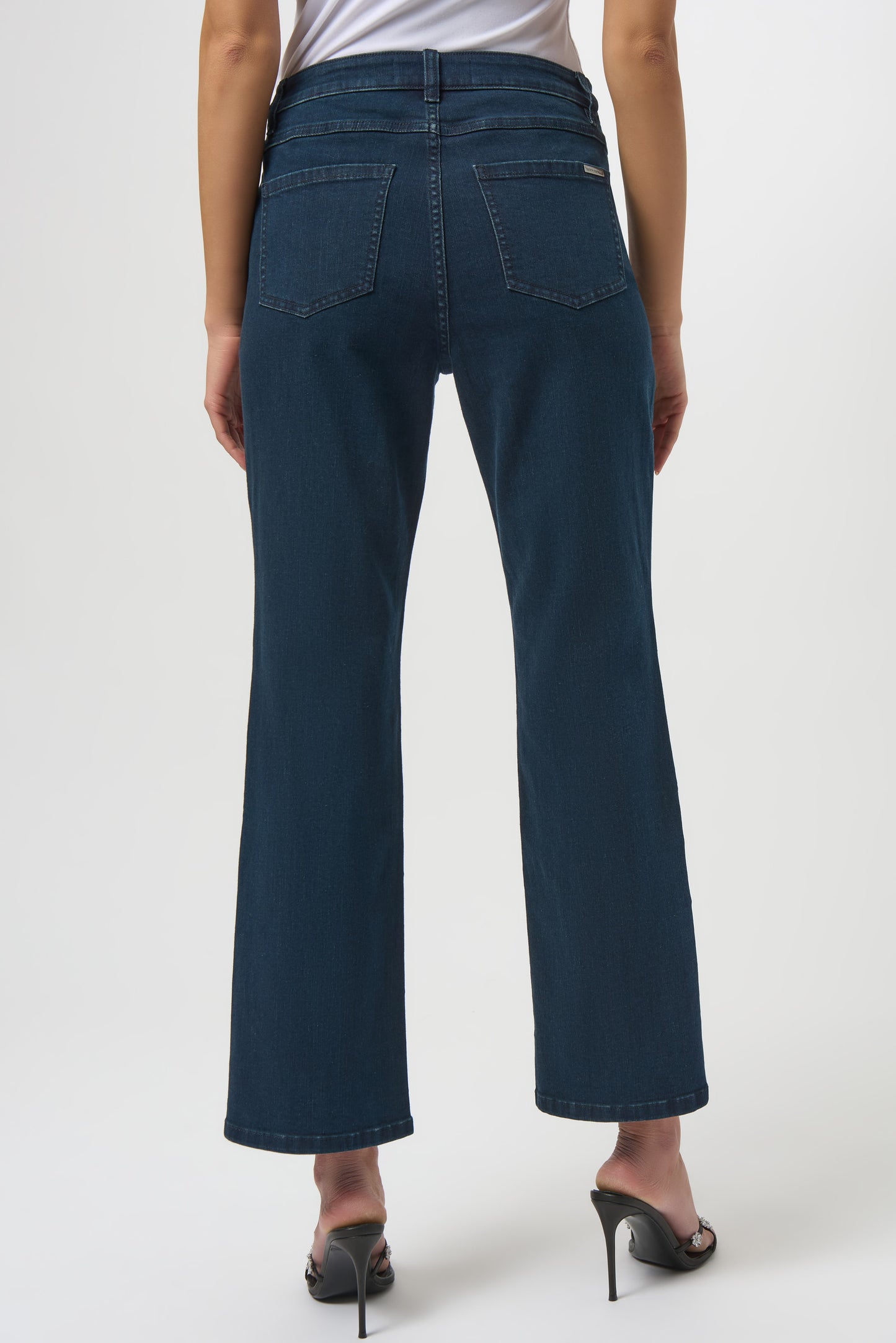 CLASSIC STRAIGHT LEG JEANS WITH RHINESTONE HEM JOSEPH RIBKOFF
