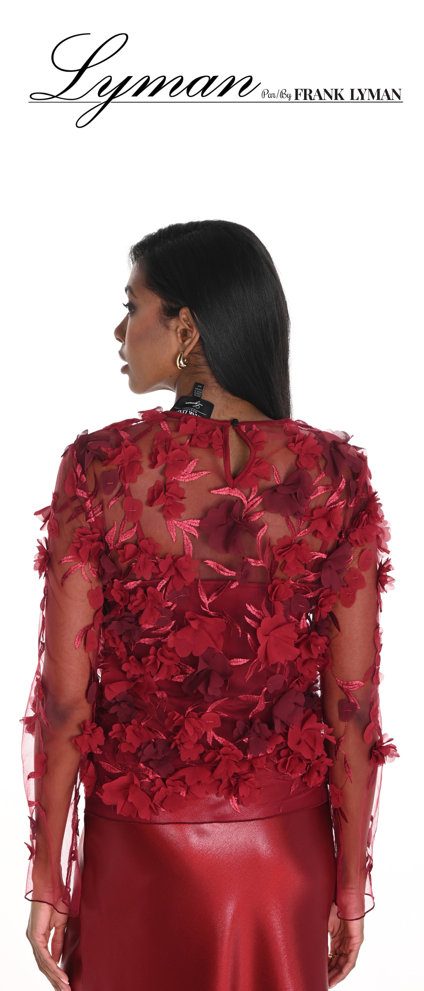FLORAL EMBROIDERED TOP FRANK LYMAN