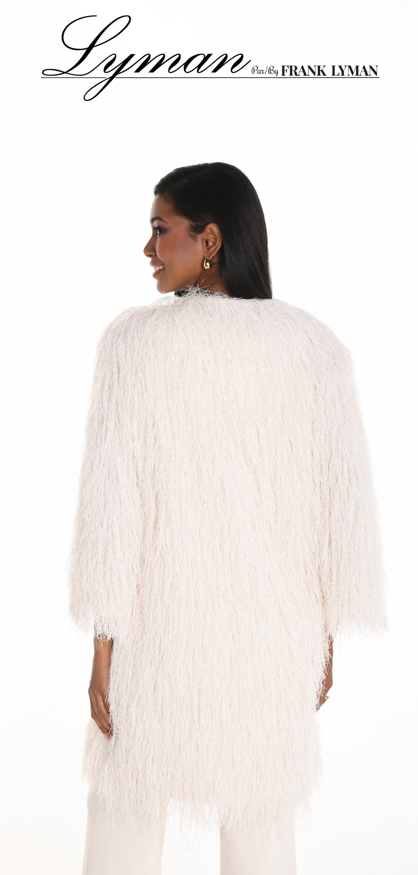 FEATHER TEXTURED LONG JACKET FRANK LYMAN