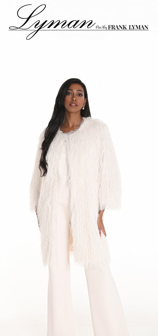 FEATHER TEXTURED LONG JACKET FRANK LYMAN