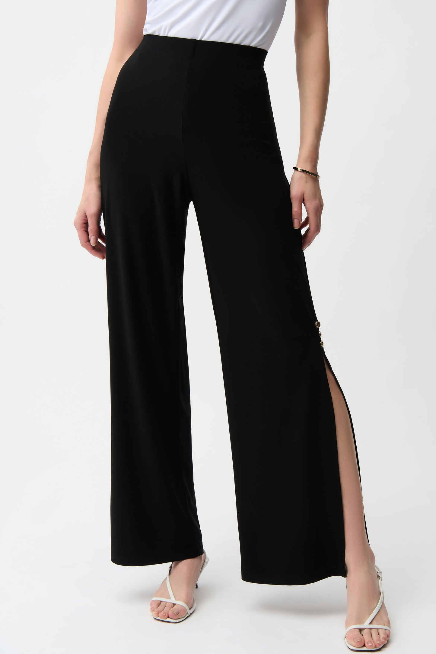 SILKY KNIT WIDE LEG PULL ON PANT JOSEPH RIBKOFF
