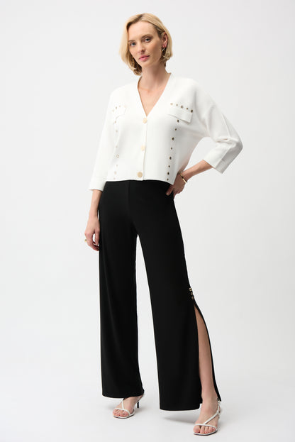 SILKY KNIT WIDE LEG PULL ON PANT JOSEPH RIBKOFF
