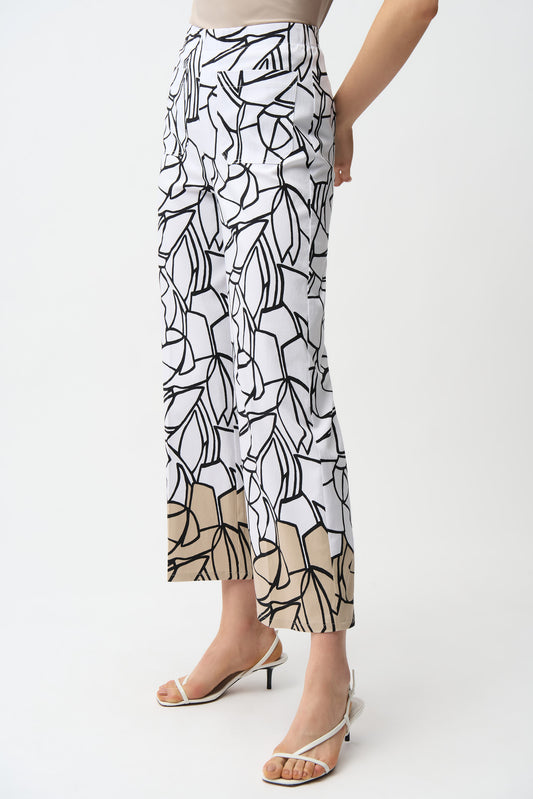 MILLENNIUM ABSTRACT PRINT WIDE LEG PANT JOSEPH RIBKOFF