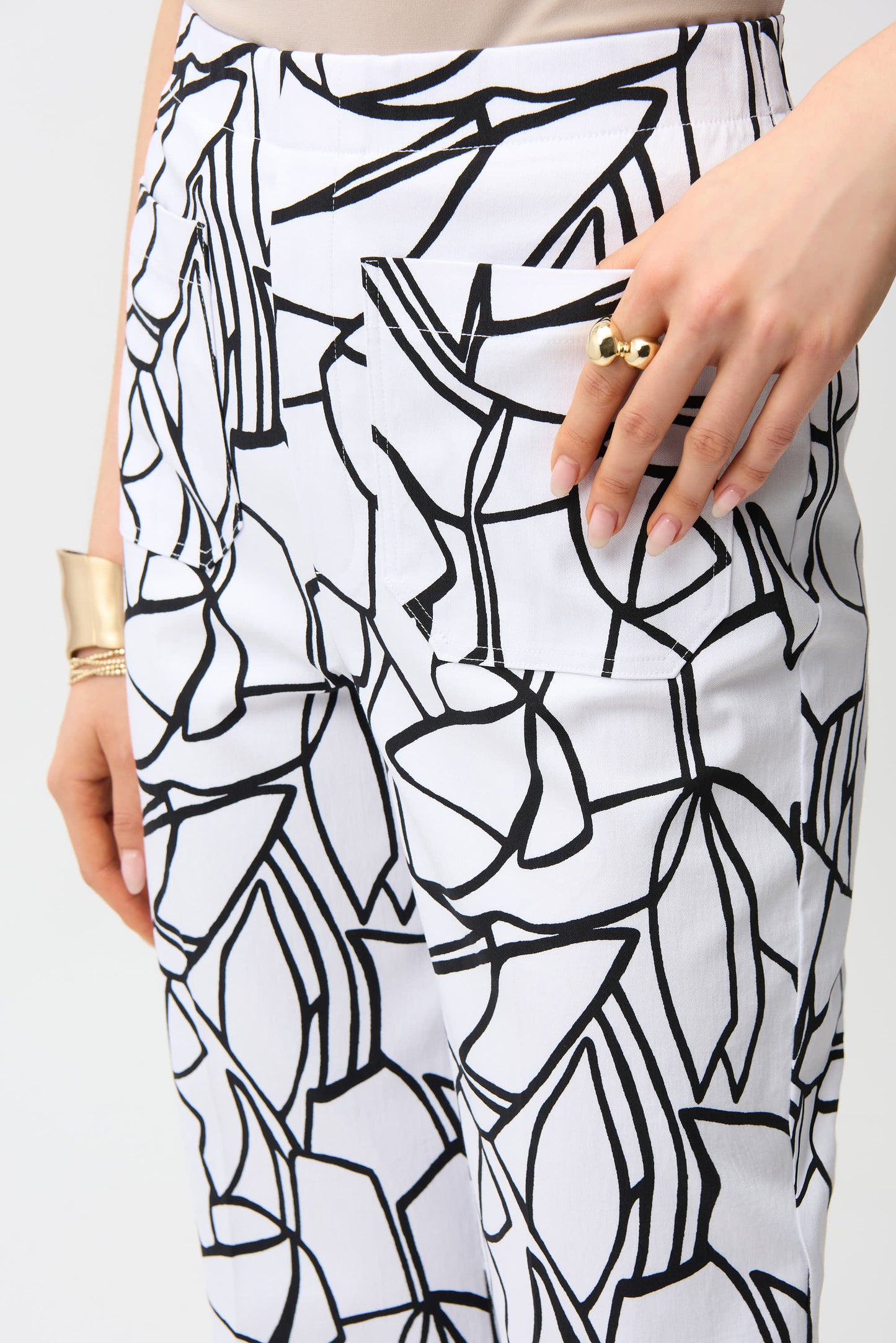 MILLENNIUM ABSTRACT PRINT WIDE LEG PANT JOSEPH RIBKOFF