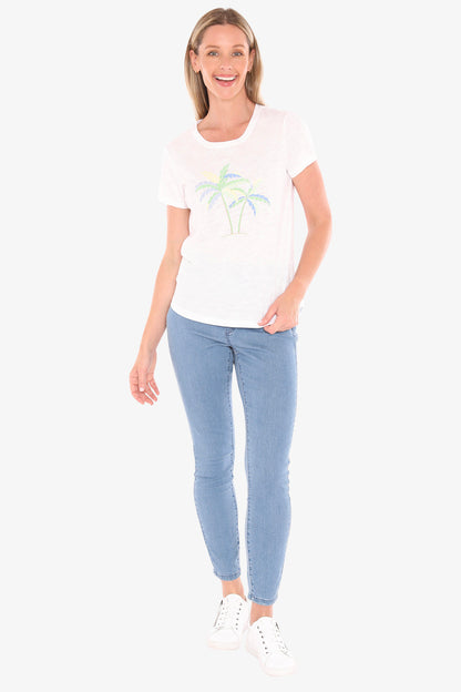 EMBROIDERED PALM TEE JUMP