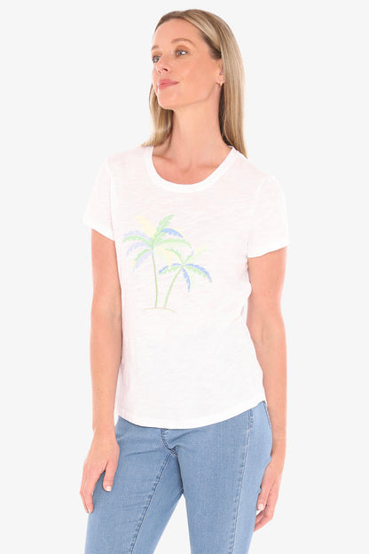 EMBROIDERED PALM TEE JUMP