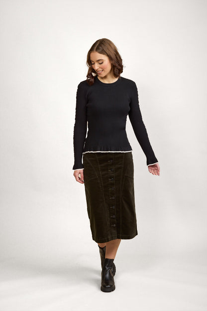 Knewe 2031 Luxe Sweater – Chocolate/Black
