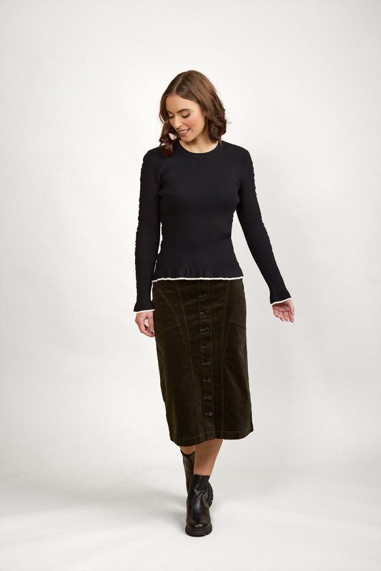 Knewe 2031 Luxe Sweater – Chocolate/Black