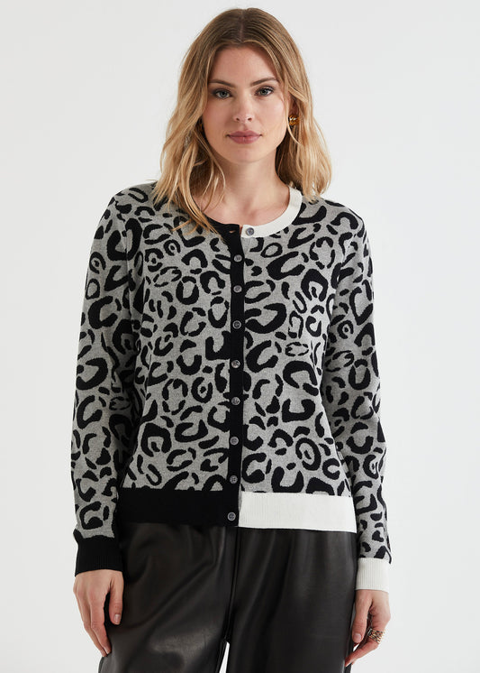 LD+Co LC7166 Leopard Cardi