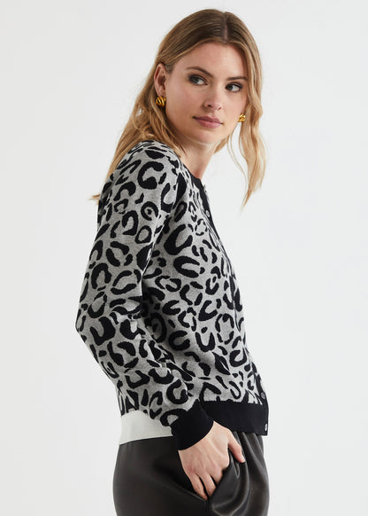 LD+Co LC7166 Leopard Cardi