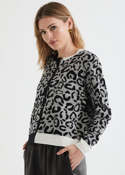 LD+Co LC7166 Leopard Cardi