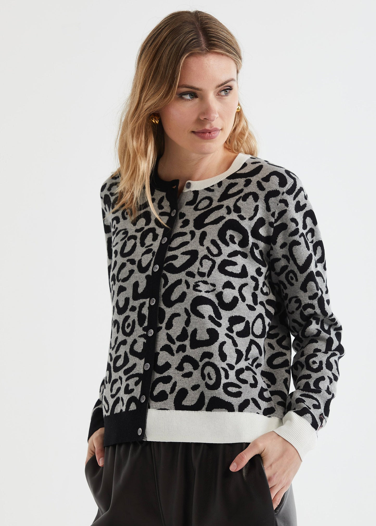 LD+Co LC7166 Leopard Cardi