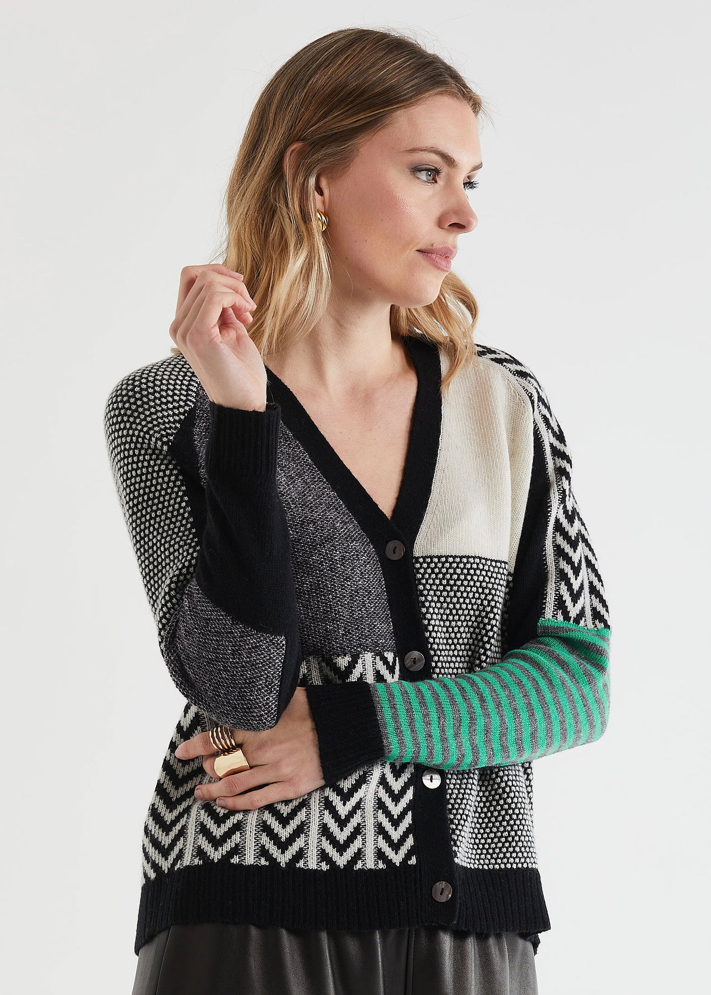 LD+Co LC7185 Textured Cardi