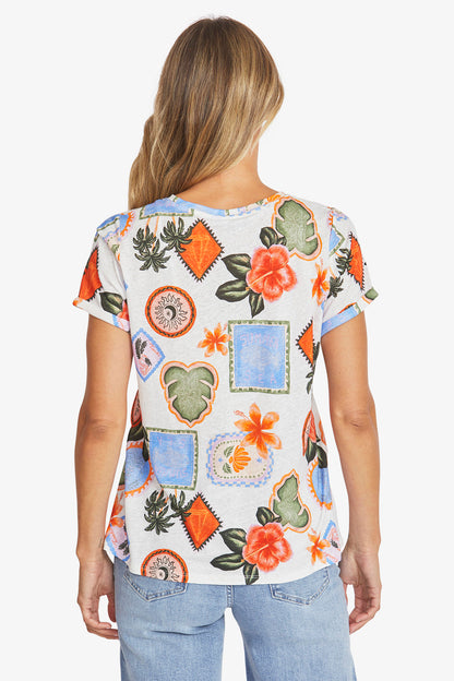 595208 TAHITI PRINT TEE PINGPONG