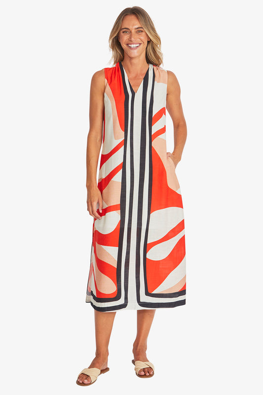 LINEAR MAXI DRESS PINGPONG