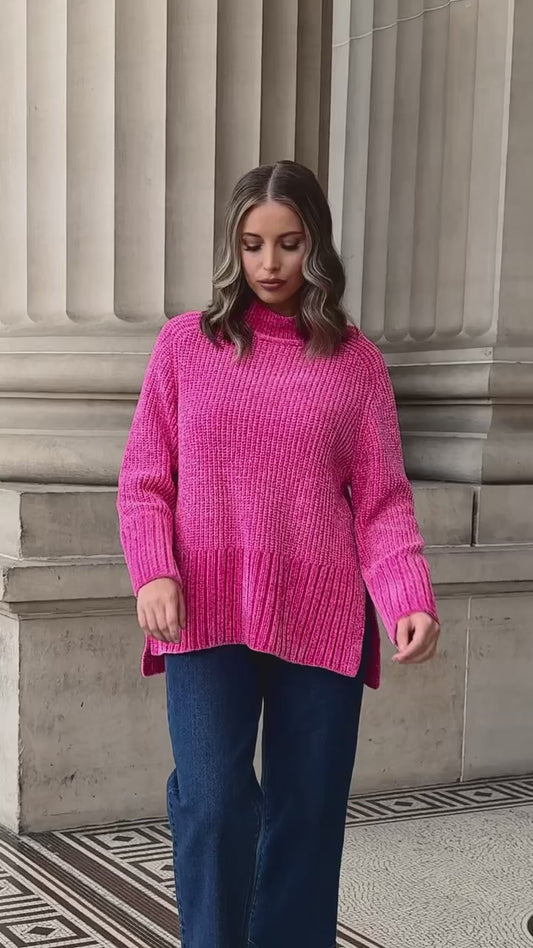 RIB MOCK NECK KNIT TWO T'S3007